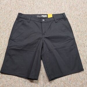Carhartt Shorts Womens 10 Black Rugged Flex Loose Fit Canvas Workwear Outdoors